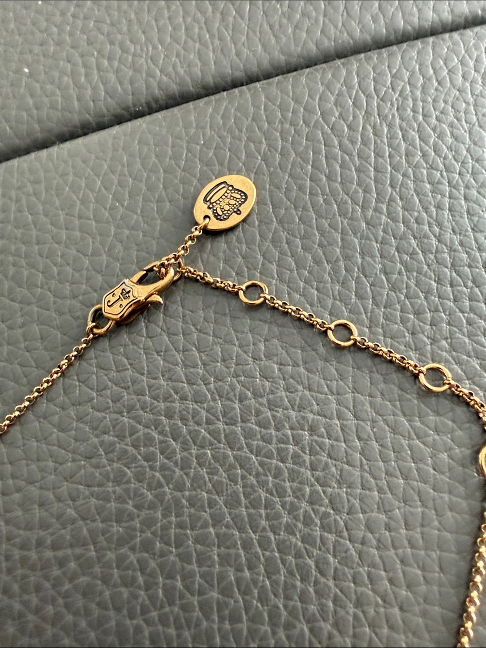 Juicy Couture Rose Gold Tone Necklace with Pink Crystal Heart Pendant - Picture 4 of 5